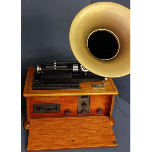 90 - Thomas Home Radio Cassette Player In Wooden Cabinet With Its Original Box