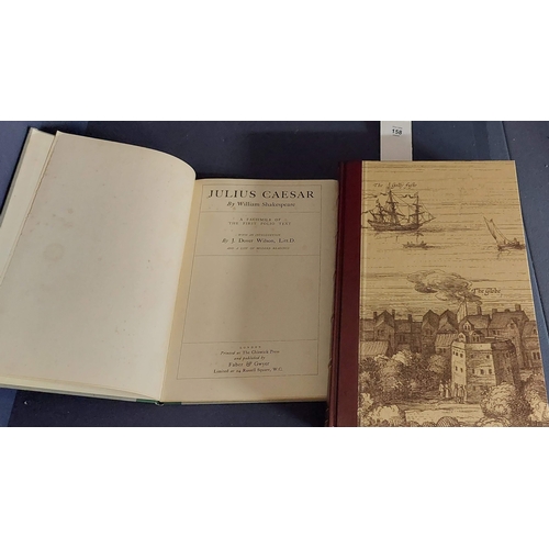 158 - Julius Caesar A Facsimile of the First Folio Text, & Large Bound Volume of The First Folio of Shakes... 