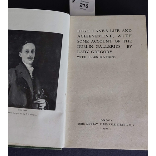 210 - Hugh Lane by Lady Gregory. With Illustrations. London 1921