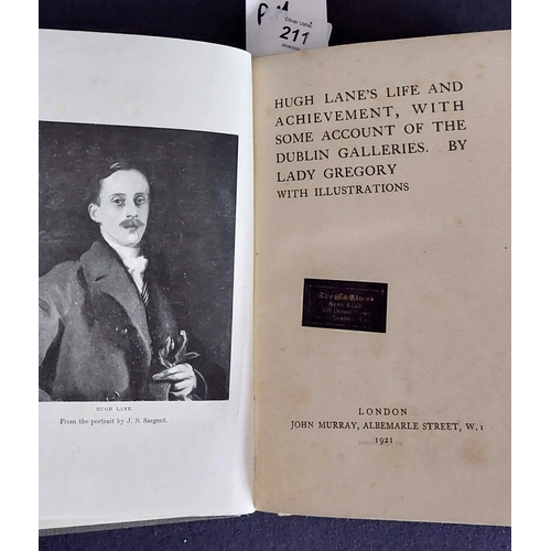 211 - Hugh Lane by Lady Gregory. With Illustrations. London 1921