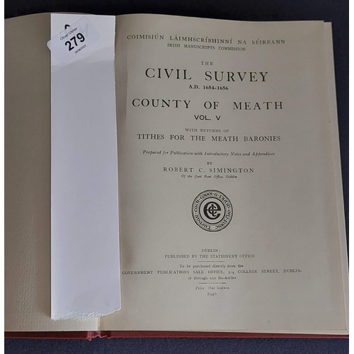 279 - Meath Civil Survey - A.D. 1654-1656 Vol. V. 1940