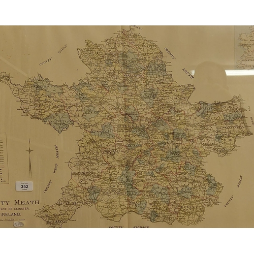 352 - Framed Map of Meath