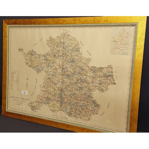 352 - Framed Map of Meath