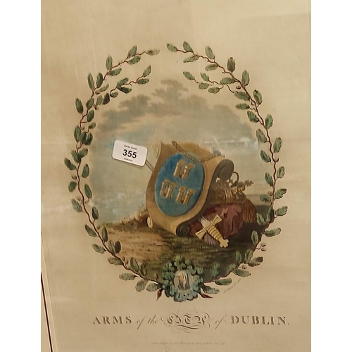 355 - Framed Arms of Dublin