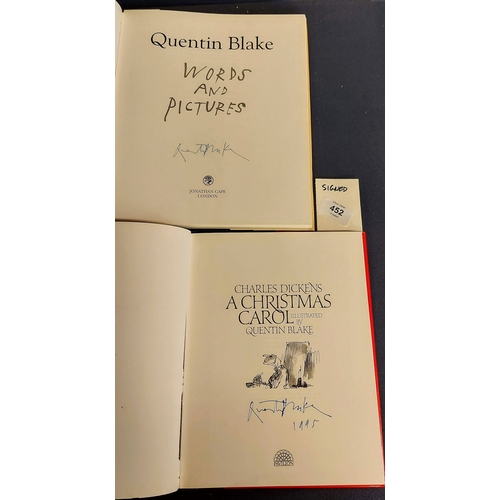 452 - 2 Volumes of signed Quentin Blake Illustrated Editions inc 