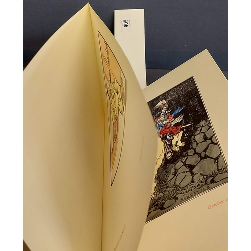 606 - Broadside Characters: Drawings by Jack B Yeats - Cuala Press Hand Coloured copies 175/300