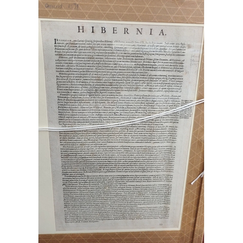 358 - Framed Map of Ireland - Hiberniae Britannicae Insvla Nova Descriptio