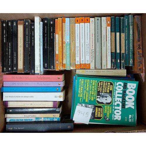 945 - Misc Box Lot of Books - inc. Penguin