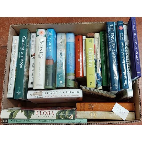 950 - Misc Box Lot of Books - inc. Garden & Flora