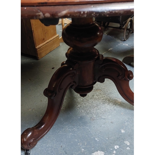 107 - Circular Mahogany Table on Tripod Base - C. 115cm Diameter