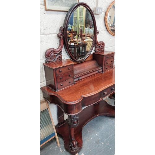 108 - Mahogany Mirrored Duchess Dressing Table - C. 120cm W