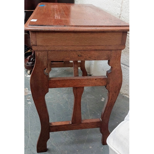 83 - Arts and Crafts Style Oak Side Table - C. 82cm W x 45cm D x 71cm H