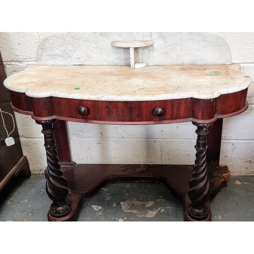 117 - Marble Top Mahogany Washstand