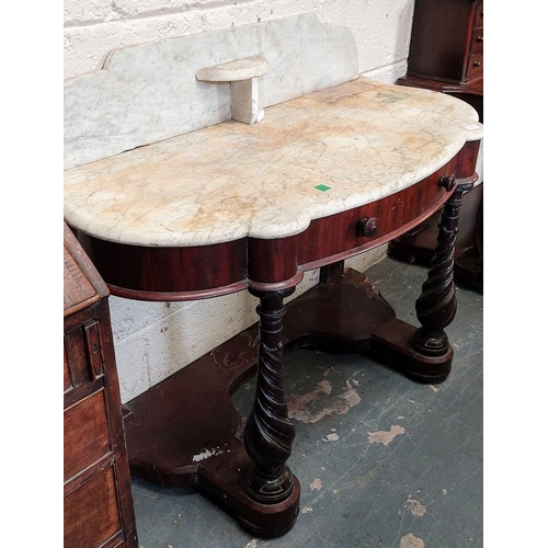 117 - Marble Top Mahogany Washstand