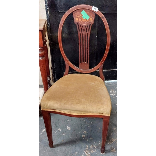 118 - 2 Inlaid Mahogany Occasional Chairs