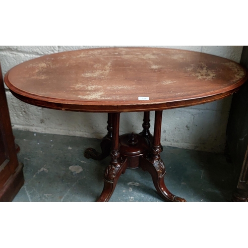 139 - Oval Occasional Table on Carved Pod - C. 108cm Wide