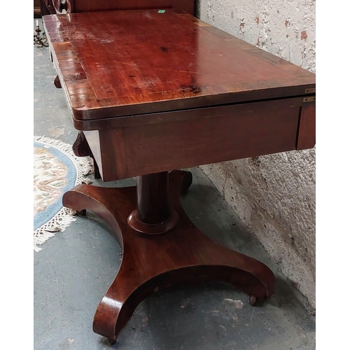 176 - Victorian Mahogany Turn Over Leaf Tea Table - C. 107cm W x 55 cm D x 74cm H