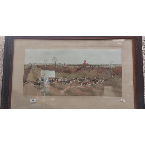 194 - Pair of Framed and Signed Cecil Aldin Hunting Scenes