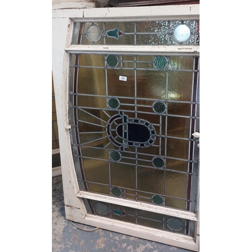 228 - Sash Timber Frame Stained Glass Window