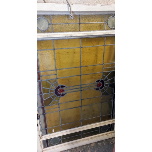 228 - Sash Timber Frame Stained Glass Window