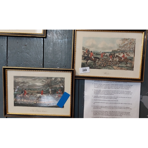 299 - Set of 4 Framed Hunt Scenes