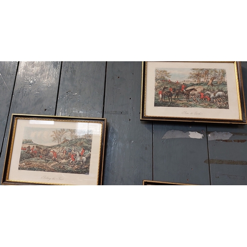 299 - Set of 4 Framed Hunt Scenes