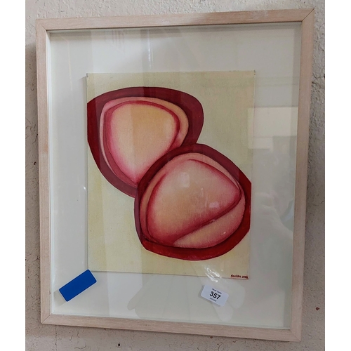 357 - Framed Oil on Board - Nouchka Muller Signed Still Life. 2003