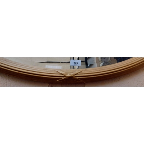 405 - Oval Gilt Bevelled Mirror