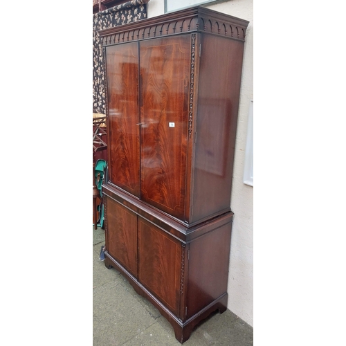 416 - Inlaid Mahogany Fitted Cocktail / Drinks Cabinet