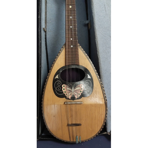 419 - Cased Edwardian Bowl Back Mandolin