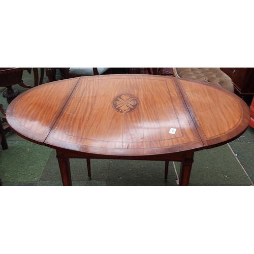 423 - Satinwood Inlaid Georgian Pembroke Table - C. 83cm L x 63cm D x 76cm H