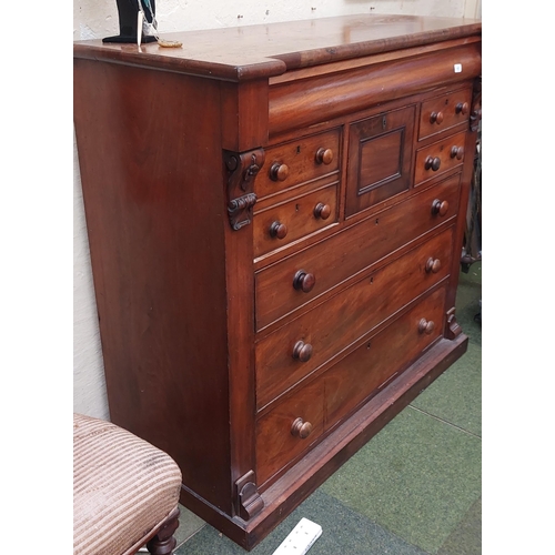 437 - Victorian Mahogany Chest of Drawers - C. 127cm W x 58cm D x 121cm H