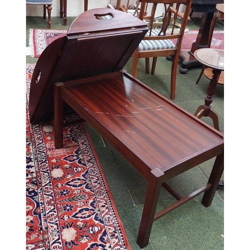 445 - Mahogany Tray Top Campaign Table