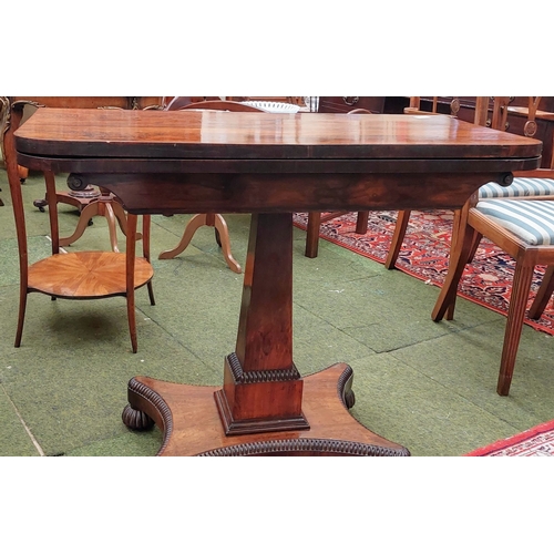 450 - 19th Century Rosewood Turn Over Leaf Card Table