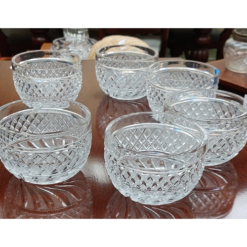 465 - Set of 6 Victorian Cut Glass Bowls