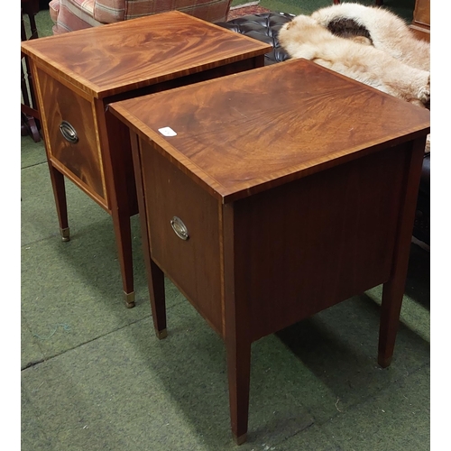 474 - Pair of Inlaid Bedside Cabinets