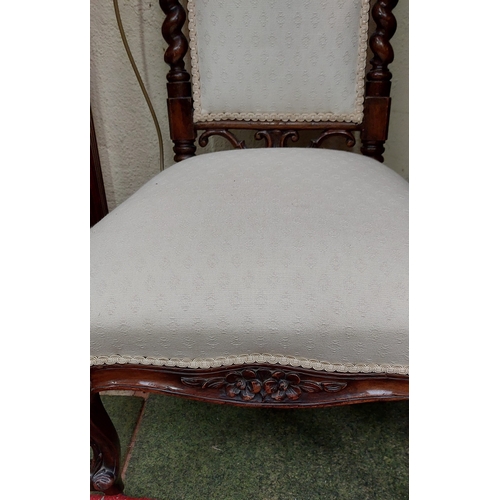 507 - 19th Century Prayer Chair with Barley Twist Sides