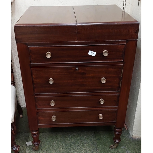 513 - Georgian Mahogany Gentleman's Shaving Stand