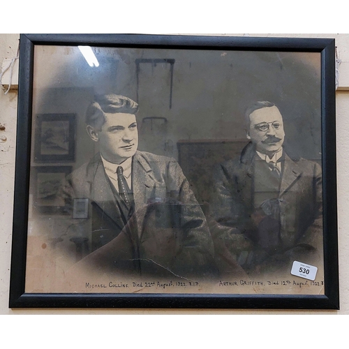 530 - Framed Old Michael Collins Print