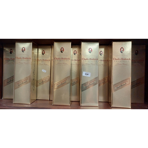 534 - 12 Cased Bottles of Charles Heidsieck Champagne