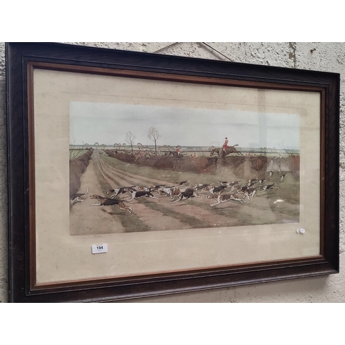 194 - Pair of Framed and Signed Cecil Aldin Hunting Scenes