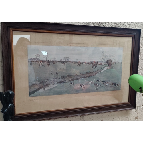 194 - Pair of Framed and Signed Cecil Aldin Hunting Scenes