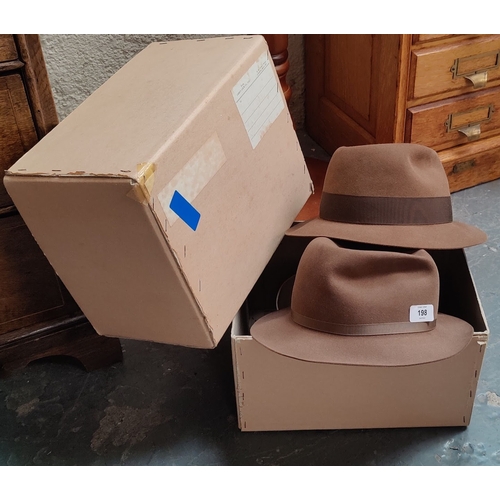 198 - Lock & Co Hatters London Felt Hat with Box, & a Collins Salzburg Felt Hat