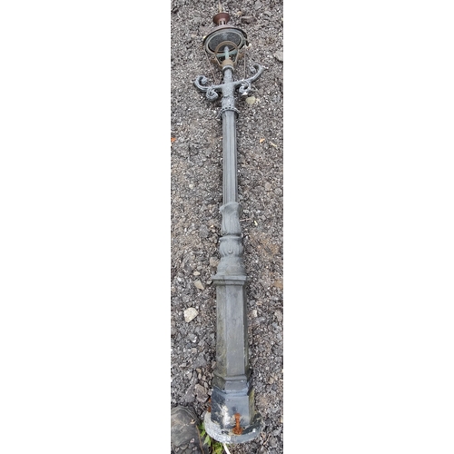 33 - Cast Metal Garden Column Light - C. 200cm H