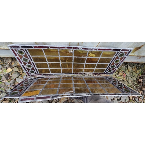 4 - 2 Leaded Stained Glass Panels