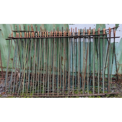 40 - 4 Sections of Metal Railings - C. 145cm H x 210cm W