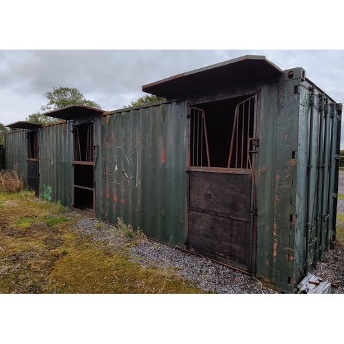 43 - 40 Foot Evergreen Container - Fitted out as 3 Stables