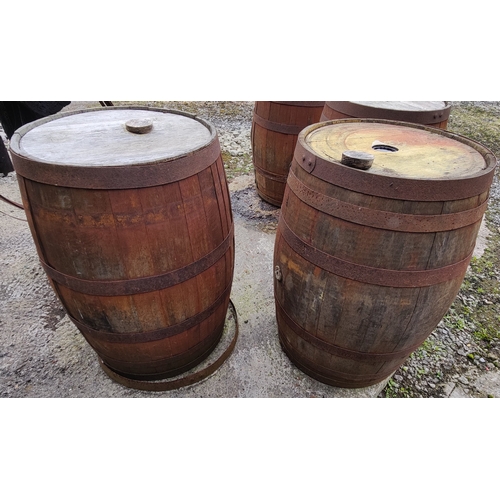 45 - Pair of Wooden Cooper Made Barrels