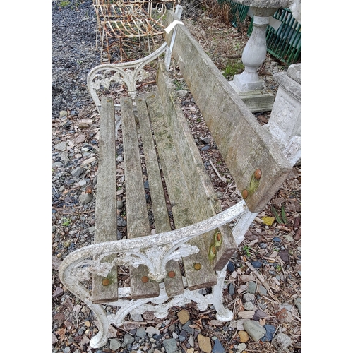 8 - Metal and Wood Garden Seat