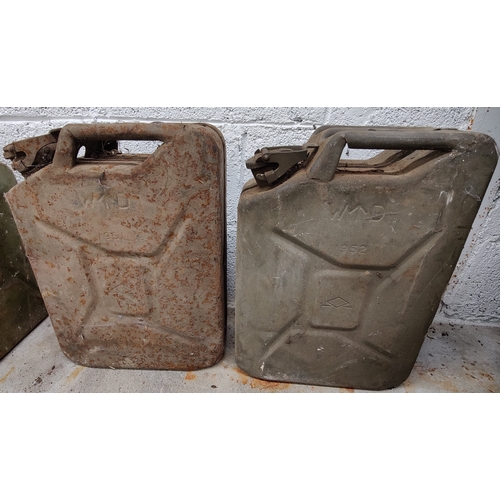 113 - 2 Army Metal Jerry Cans - Dated 1951 & 1952